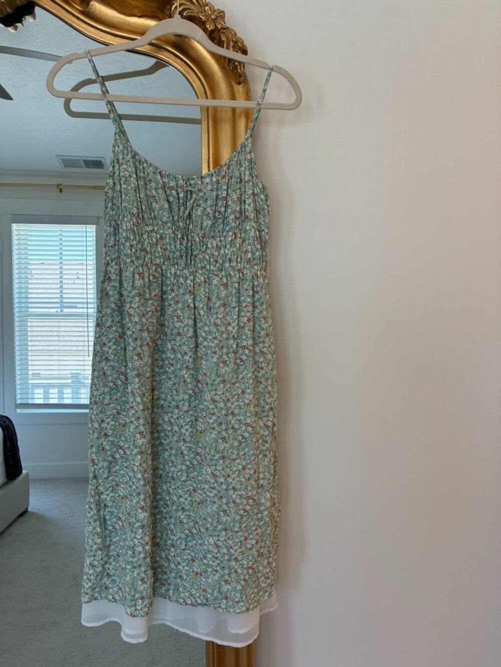 Rails Sage Green Floral Midi Dress Size M